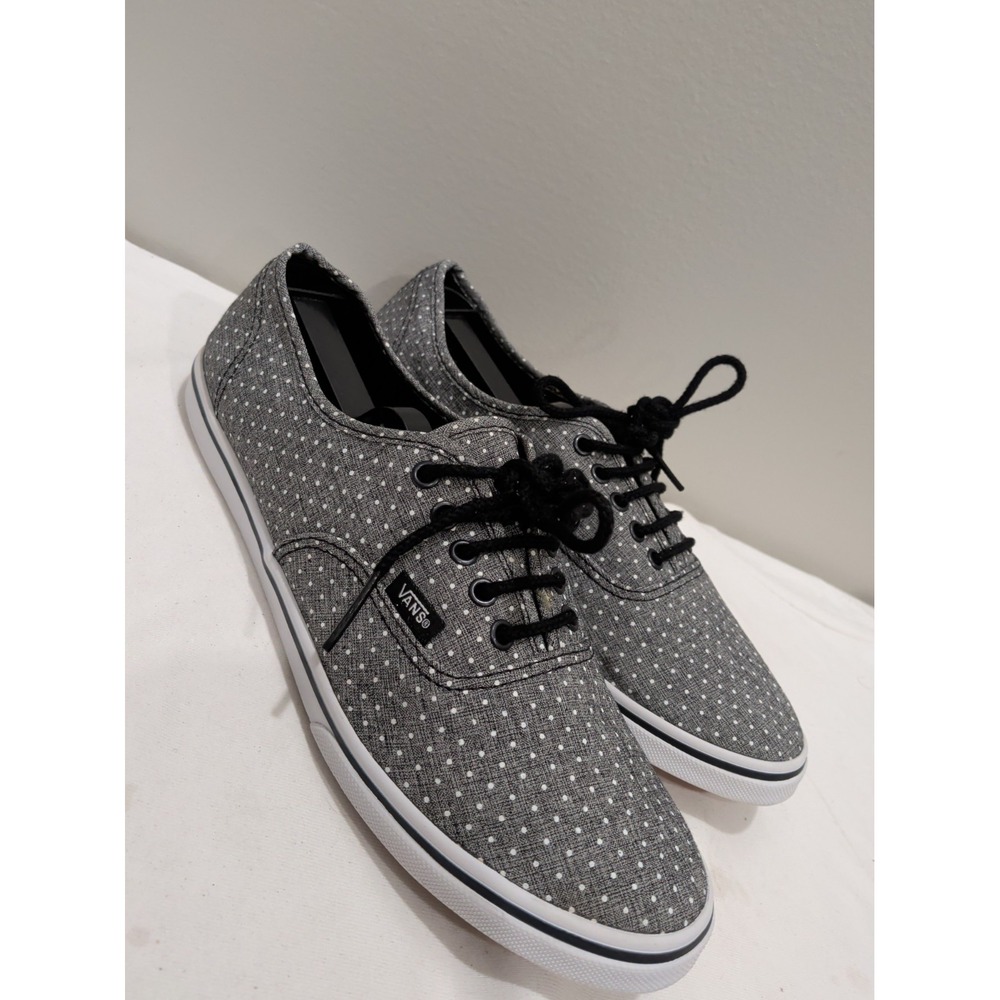 Vans Shoes Mens 8 Womens 9.5 The Wall Polka Dot Low Top Sneakers Gray Fabric